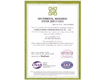 ENVIRONMENTAL MANAGEMENT SYSTEM CERTIFICATE